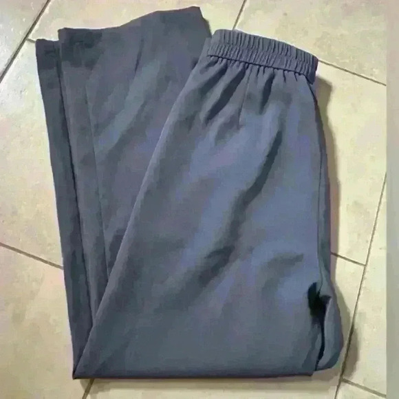 Gray slacks dress pants work pants elastic waist - Picture 3 of 3